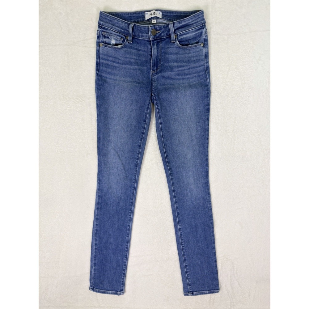 Paige Jeans Womens 25 Blue Medium Wash High Rise Skyline Skinny Stretch